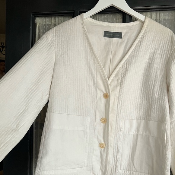 LEMAIRE White Quilted Jacket 2 - Picture 2 of 8